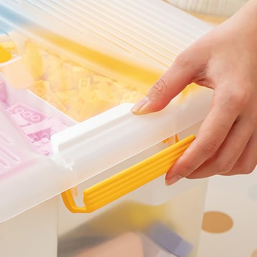 Image of 13 QT Plastic Storage Box with Removable Tray Craft Organizers and Storage Clear Storage Container with lid for Arts & Crafts, Playdoh, Beads, Crayons