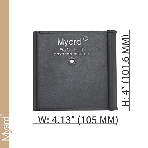 Myard 4x4x4 Inches Post Protector with Screws, Inner Size 3.5"x3.5", Protect Mailbox, Deck & Fence Posts from Damage to Lawn Maintenance Equipment, Fit Wood & Metal Posts (1-Pack, Black) - Thumbnail 3