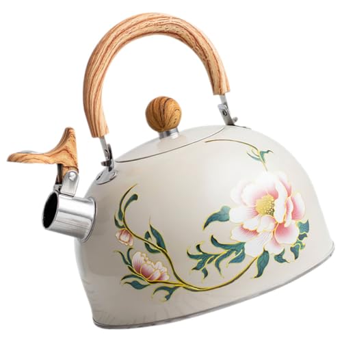 MAGICLULU Bouilloire à Sifflet 3L en Acier Inoxydable Poignée Bouilloire de Camping pour Cuisinière Théière Portable Grosse Capacité Randonnée et Activités Outdoor