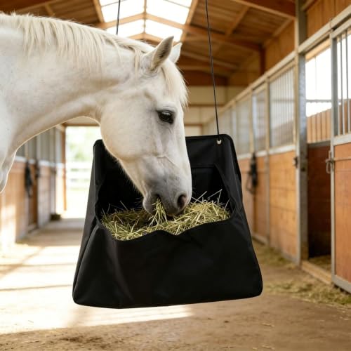 Soporte para heno equino y contenedor impermeable de cereal para valla 4