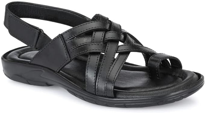 Men's Original Leather Roman Sandals | Stylish | Super Comfortable | Extra Cushioned | Durable | Light-Weight | Semi-Formal | Casual