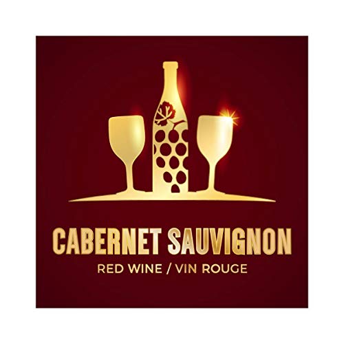 ABC Crafted Series | Cabernet Sauvignon Golden Bottle Labels (PK50)