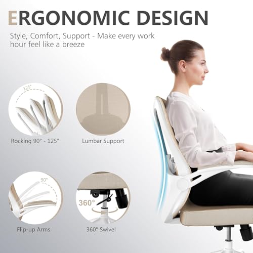 Image of Ergonomic Office Desk Chair High Back Mesh Computer Chair Adjustable Chair