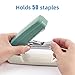 Deli/EZWORK Swing-Arm Swivel Stapler, 25 Sheets Capacity, 360 Degree Rotate Desk Staplers with 1000 Staples for Booklet or Book Binding, Green+White