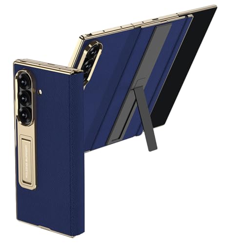 For Samsung Galaxy Z Trifold�p ���U�[�P�[�X ? ��ʕی�E�q���W�J�o�[�E���b�L���H�X�^���h�@�\�t���A�}�O�l�b�g�J���t�H���I�^�r�W�l�X�J�o�[,Blue