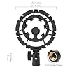 Geekria for Creators Microphone Shock Mount Compatible with Shure MV7, MV7+, SM7B, MV7X Mic Anti-Vibration Suspension Adapter Clamp Mic Holder Clip (Black) #1