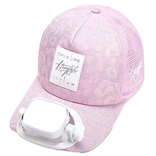 AUCO Sommer Solar-Ventilator Kühlende Baseballmütze USB-Lade Atmungsaktiv Schatten Sonnenschutzmittel draussen Bewegung Reise Cap, 5 Farben (Color : E, Size : Head Circumference (55-59cm))