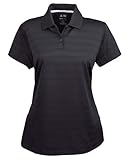 adidas Golf Womens Climalite Textured Short-Sleeve Polo (A162) -Black -M