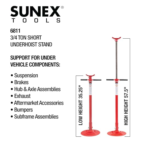 Image of SUNEX TOOLS 6811 3 /4 Ton Short Underhoist Stand
