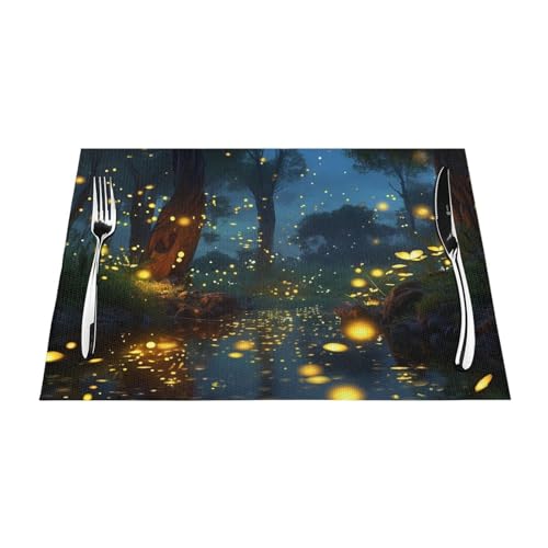 Set de table PVC résistant à la chaleur au tissage raffiné - 4