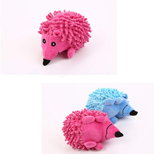 Pets Sound Toy Cartoon Pelúcia Hedgehog Dog Toy Squeaky Toys Chew Bite Toy Pet Supplies (Rosa) para