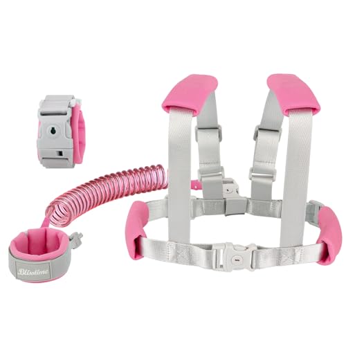 Image of Blisstime 2 in 1 Toddler Leash - Anti Lost Wrist Link for Toddlers - Toddler Harness, Baby Leash, Leash for Toddlers, Wrist Leashes, Child Leashes for Toddlers, Not Easy to Open without Key