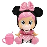 BEBÉS LLORONES Disney Minnie Muñeca bebé Bebés Llorones Loving Care Inspirado en Minnie Mouse, Incluye 3 Accesorios y llora lágrimas Reales. Niños de 3 años en adelante.