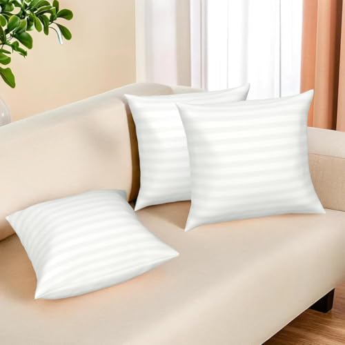 Image of Hotel Quality Premium Fibre Cushions | Cushion 16 inch x 16 inch | Pillow,Cushion,Cushions for, Cushion Pillow,Pillow,Cushions for Bed (White, 1)