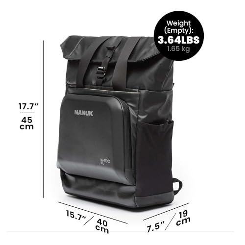Image of NANUK N-EDC 20L Tote Bag - Water-Resistant Laptop Backpack for Work Travel and Everyday Carry - Convertible Carry-On -Versatile Design, TSA-Ready, Smart Organization - Black