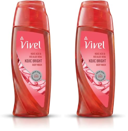 Image of Vivel Kojic Bright Body Wash 200ml|With Kojic Acid & Red Aloe Vera |De tan for Even Toned Skin | Dermatologist Recommended | No Paraben | For Men & Women (Pack of 2)