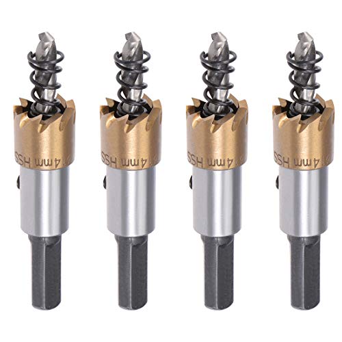 uxcell 4 Pcs 14mm HSS Drill Bit Hole Saw Stainless High Speed Steel Metal Alloy