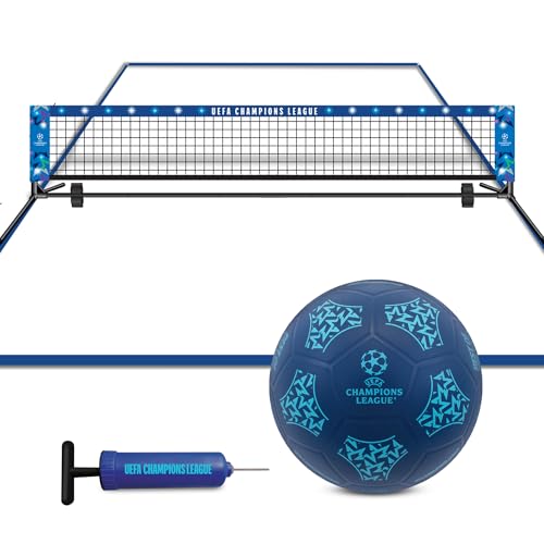 Hy-Pro Officially Licensed UEFA Champions League Football Tennis - UCL Merchandise With LED Lights Size 5 Playground Ball and Pump Included
