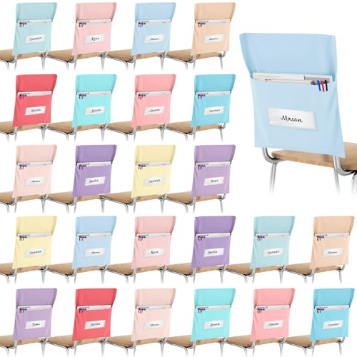 24 Pcs Pastel Chair Pockets