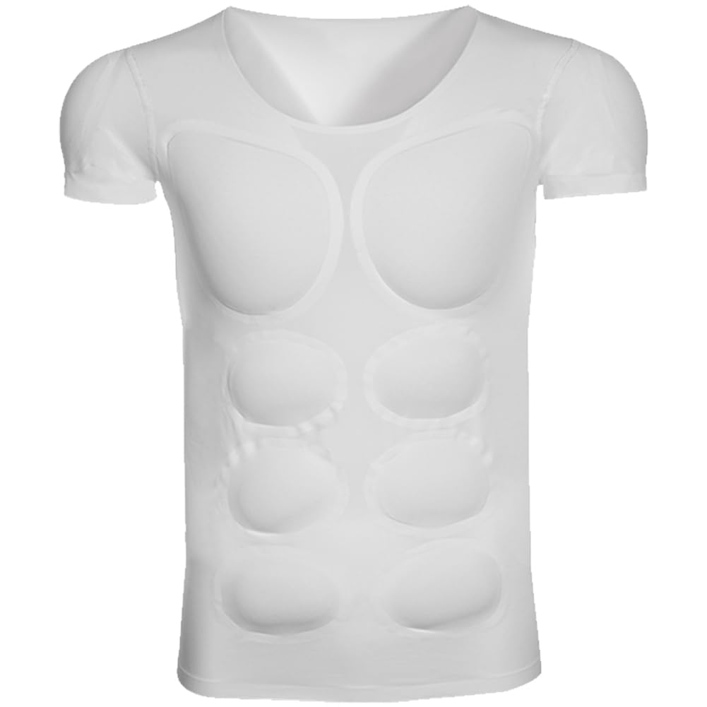 Chemises de poitrine musculaire pour hommes costume de soirée noire