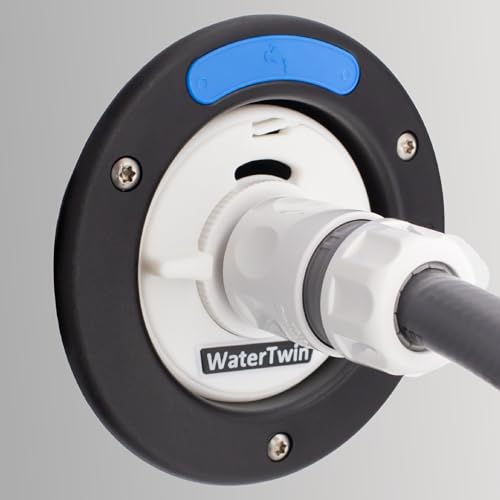 WATERTWIN Wohnmobil Wasser Tankadapter | Caravan Einfüllstutzen Zubehör | Wassertankdeckel mit doppelt Gardena Anschluss (Adapter für Tankdeckel 3-Pin D:78)