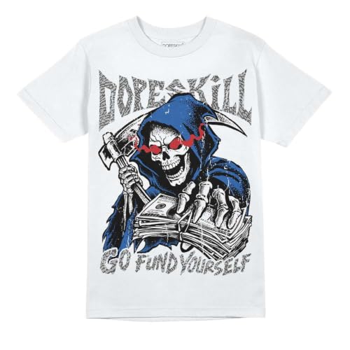 Image of DopeSkill Graphic Tee Streetwear Hip Hop Hypebeast Street Style Unisex T-Shirt Sneaker Colour Matching Shirts Horror Skeleton