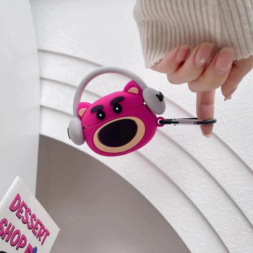 Image of SE HUB Airpods Pro 2 Case Cover Keychain for 2Nd Generation Cartoon Shock Proof 360-degree Protection Case Cover Soft Skin Silicone Compatible 3D Design Headphones Case (Instagram)- Pink