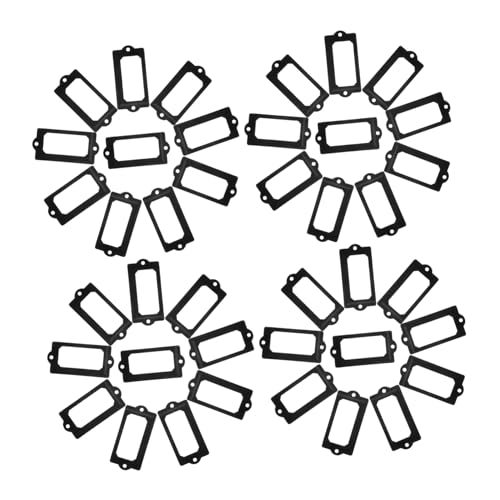 HOMOBABE 50 セット ラベル フレーム タグ 整理 書類 引き出し ビン ネジ ネジ 付き キャビネット タグ アクセサリー ホルダー カード フレーム