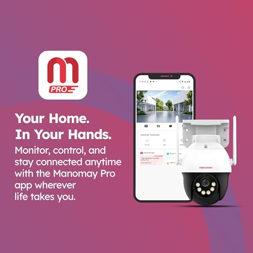 Image of MANOMAY 3MP Wi-Fi Protect Pro Mini Pan-Tilt Camera | BIS-ER (STQC Certified) WiFi CCTV Camera | Full Color Night Vision | Smart Tracking | 2-Way Audio | Memory Card & Cloud | Alexa Support