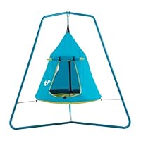 TP Toys | UFO Den and Metal Frame | Outdoor & Garden Den/Swing | For Kids 2+ | Built Dimensions 190 x 182 x 159cm | Perfect for Small Gardens