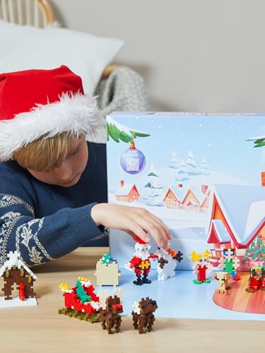 Plus-Plus Advent Calendar, Creative Building Blocks, 24 Doors + 1 Extra Door with Surprise, for Children from 5 Years - Image 3
