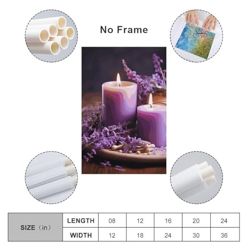 Lavande violette avec bougies cadre moderne décoration bureau