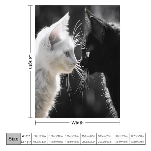 Couverture chat en polaire 150x200 plaid chaud lit - 6