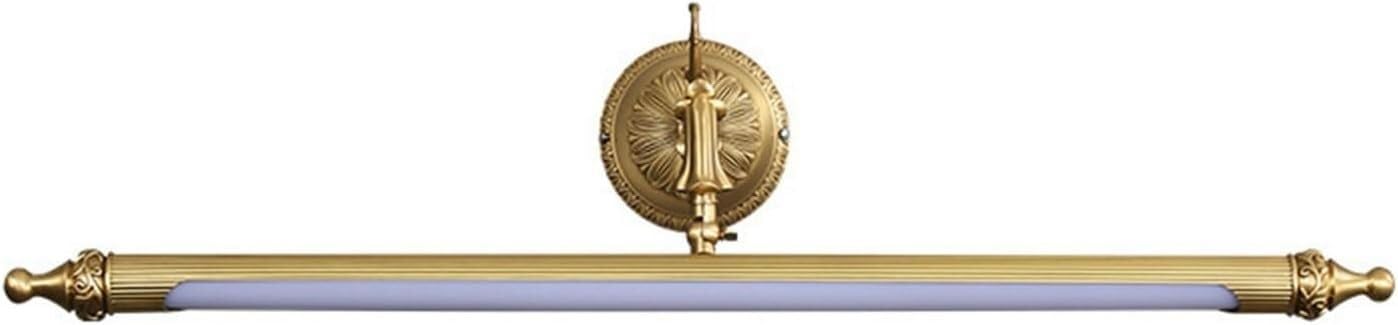 Długi pasek vintage lampa toaletkowa tradycyjna obrotowa lampa łazienkowa antyczne mosiężne lustro przednie oprawy oświetleniowe (neutralne światło-71 cm)