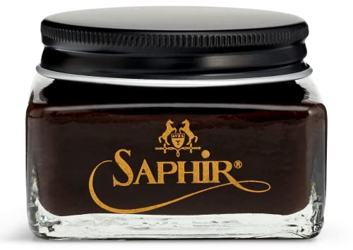 Image of Saphir Medaille d'Or Pommadier Cream 75ml - Natural Cream Leather Shoe Polish, Leather Conditioner for Boots, Handbags