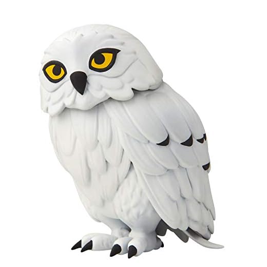 Jakks 400014 – Harry Potter Uggla Hedwig som interaktiv figur, ca 12,7 cm stor, kan rotera huvudet 180 grader, med ljussensor och uggelljud, lämplig från 4 år