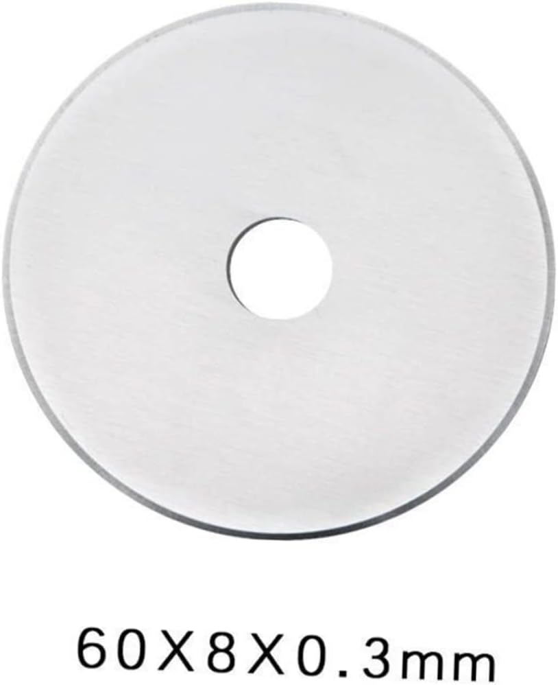 Artibetter Rotary Cutter Replacement Blades Silver Circular Cutting Blades with Storage Case for Precision Cutting of Fabric Leather Paper and Crafts Easy Install Design