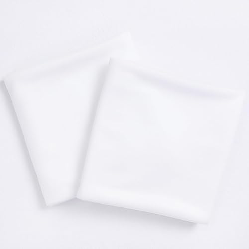 Miniatura 2 de Socomi Tela drapeada de arco de boda de 29 pulgadas x 20 pies, 2 paneles de cortinas traslúcidas blancas para exteriores, cortinas extralargas para