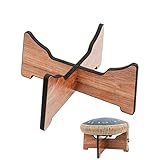 Zungentrommelständer – Holzgestell, Handpan-Halterung Aus Stahl, Ätherisches Percussion-Display, Tragbarer Instrumentenhalter, Langlebige Silikonschicht | Handgefertigter Trommelständer Für Die Aufbew