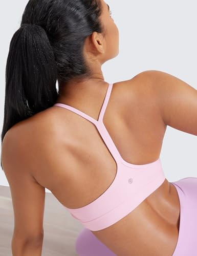 Image of CRZ YOGA Butterluxe Y Back Sports Bras | Light Support, Removable Pads, Yoga, Extremely Soft, Scoop Neck, Spaghetti Strap, for Women