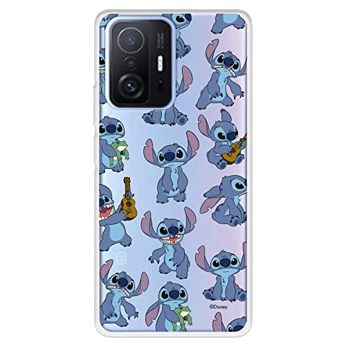 Cover per Xiaomi 11T - Xiaomi 11T Pro ufficiale Disney Lilo & Stitch Stitch Patron trasparente per proteggere il tuo cellulare. Cover per Xiaomi in silicone flessibile con licenza ufficiale Disney