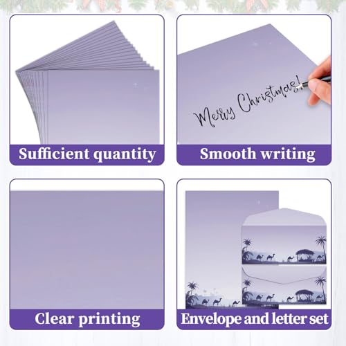 Papier d'impression par ordinateur Noël et enveloppes de papeterie