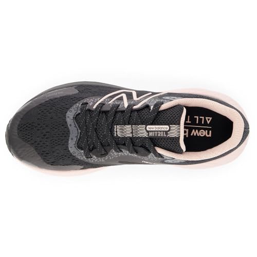 New Balance Women's DynaSoft Nitrel V5 Trail Running Shoe, Black/Pink Sand 6.5