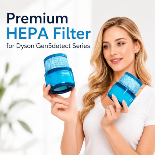 Image of Dyson Gen5 Detect Filter, 2-Pack Premium True HEPA Replacement Filters for Dyson Gen5detect, Gen5 Detect vacuum, Gen5detect Absolute, Gen5outsize Absolute, Gen5 Detect, Gen5outsize, Part no. 972352-01
