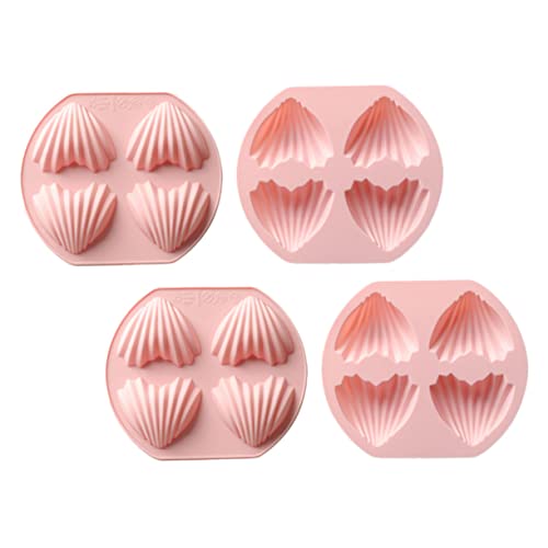 SOLUSTRE 4Pcs Heart Shape Silicone Cake Cavity Non Stick Baking for Desserts Cookies Biscuits Easy to Clean for Home Baking present Giving