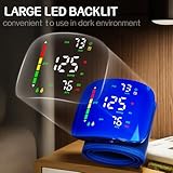 Wrist Blood Pressure Monitor with Led Touch Screen -Adjustable Wrist Blood Pressure Cuff from 5.1 inches to 9.3 inches,Rechargeable Wrist Bp Monitor with 99x2 Reading Memory and Carrying Case(Blue) - Image 2