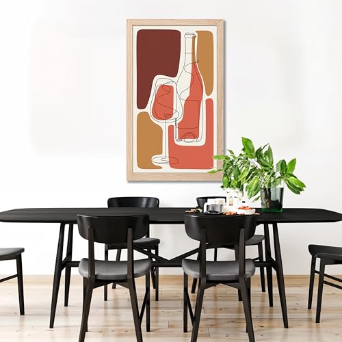 Image of NoWorries Wall art framed painting food posters for cafe decor (Synthetic wood frame) inch300 GSM premium art HD prints inch Wall painting for Home & Kitchen Decor (Pattern illustration)( Set of 1, Framed Painting) (NATURAL, ART-2, 10X19INCHES)