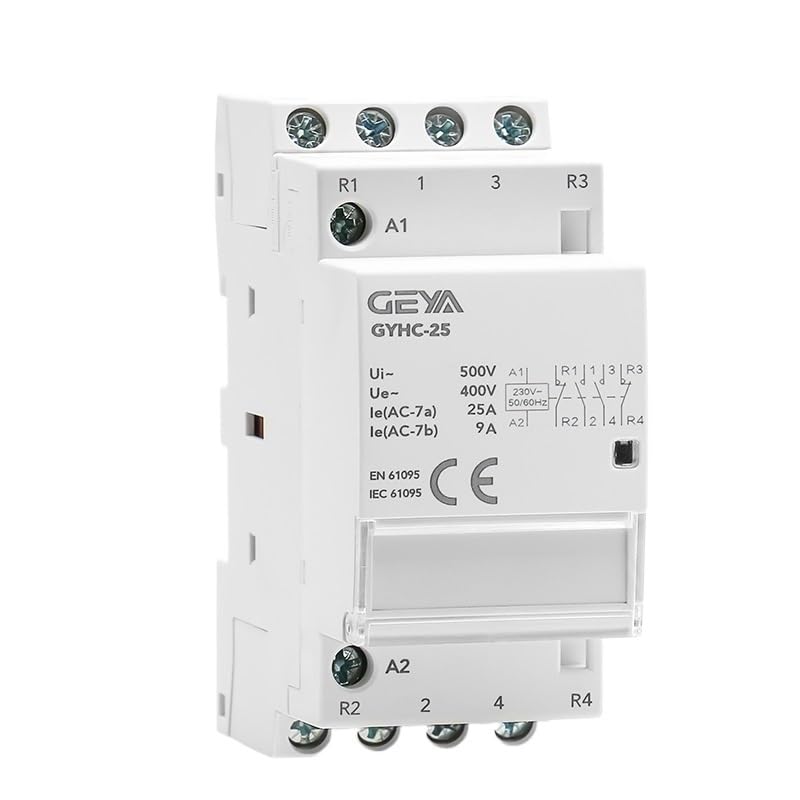 Contacteur domestique automatique 25A 4NO pour piloter le chauffage de la maison connectee