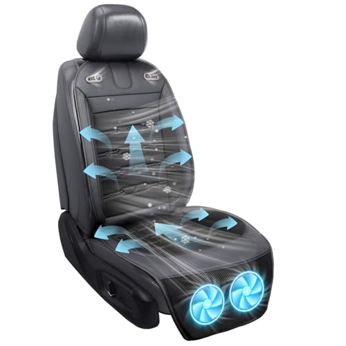 Gorbobo クールシート 車【2025強化版 DC12V/24V対応 無段階風量調整】大型ファン搭載 20個通気ホール 超強風量 シートクーラー  3D立体通気メッシュ カーシートカバー 車 涼しい 高い通気性 柔らかい 取付簡単 夏 猛暑対策 日本語説明書付 座面のみ | Pay ID  クールシート ... Gorbobo クールシート 車 2025強化版 DC 12V 24V 対応