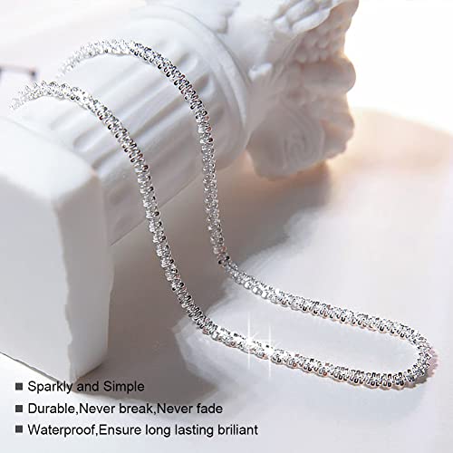 Qjle Ankle Bracelets For Women Layered Beaded Snake Chain Link Silver Anklets For Women Waterproof Cute Anklet Set 3Pcs #TOP5